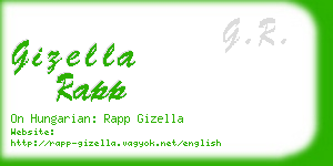 gizella rapp business card